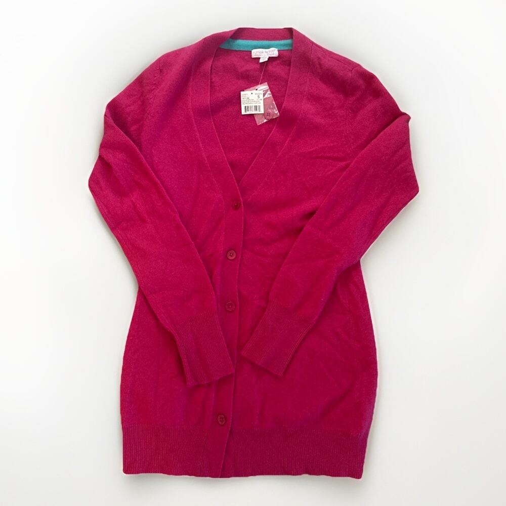 A Pea In The POD NWT Maternity 100% Cashmere Pink Cardigan‎ Women’s Size S